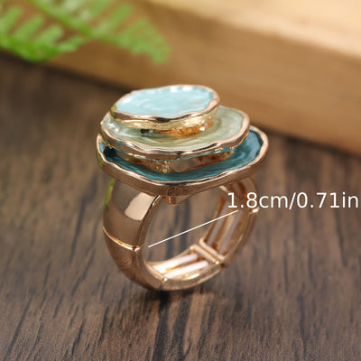 Boho Drei-lagiger Emaille Ring