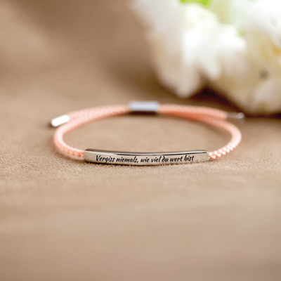 Motivationsarmband „Vergiss niemals, wie viel du wert bist“