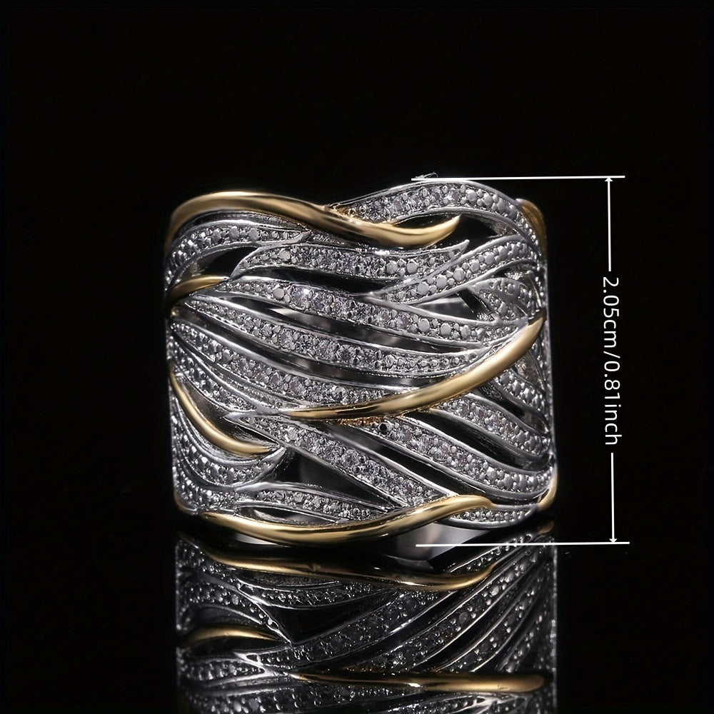 Eleganter mehrlagiger gedrehter Ring