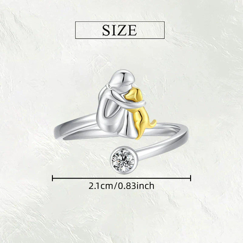 Canine Charm – Eleganter Ring mit Hundesymbol