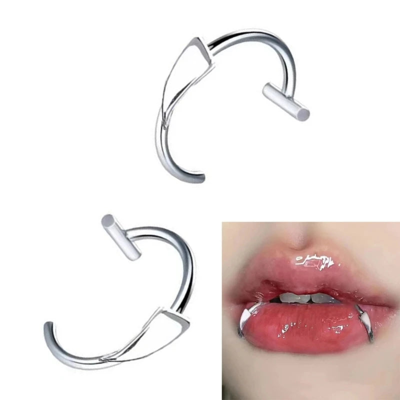 Mitternachtsbisse - Schicker Lippen-Cuff aus Edelstahl für einen gruseligen Stil
