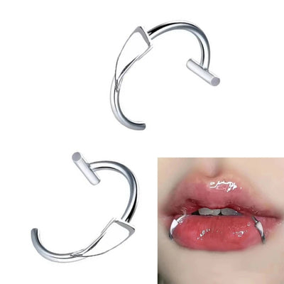 Mitternachtsbisse - Schicker Lippen-Cuff aus Edelstahl für einen gruseligen Stil