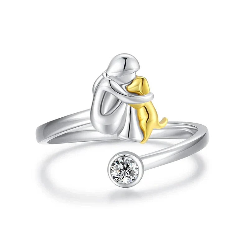 Canine Charm – Eleganter Ring mit Hundesymbol