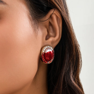 Karmesinrote Eleganz - Gothic Perlenmuster Anhänger Halskette für die Mutigen