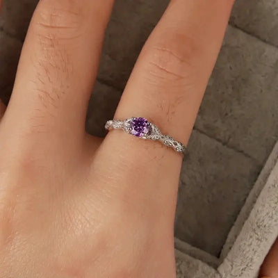 Amethyst Eleganz - Schicker Edelstein Temperament Ring