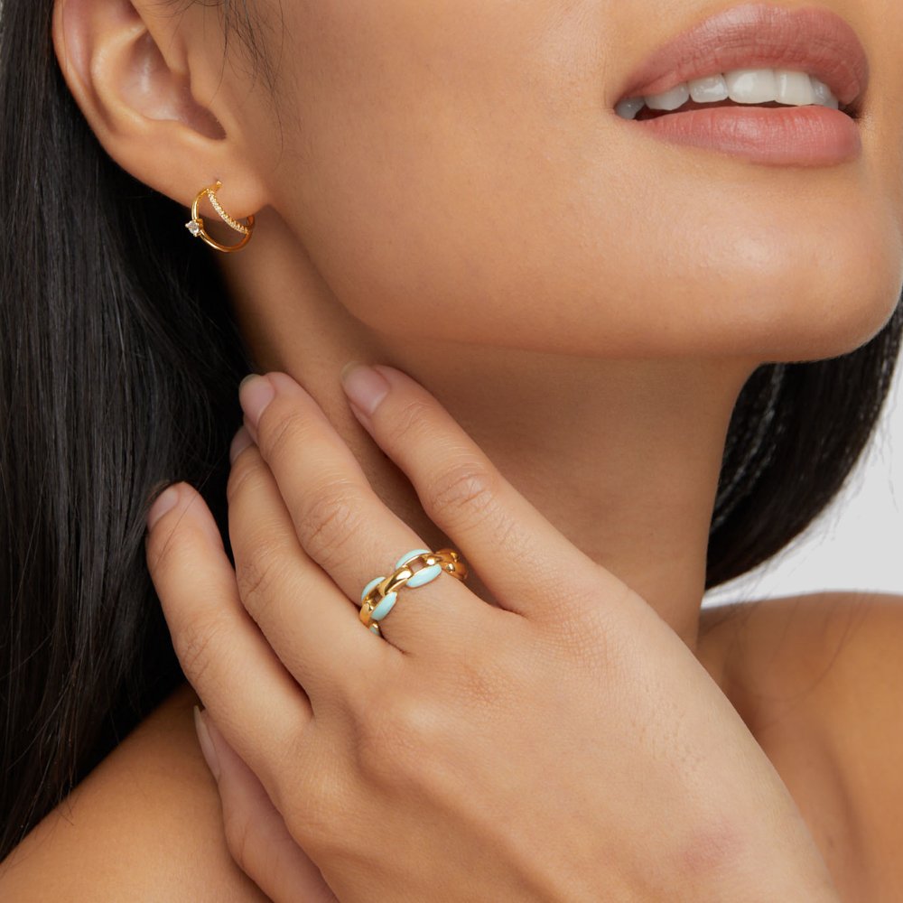 Blauer Reya Kettenring