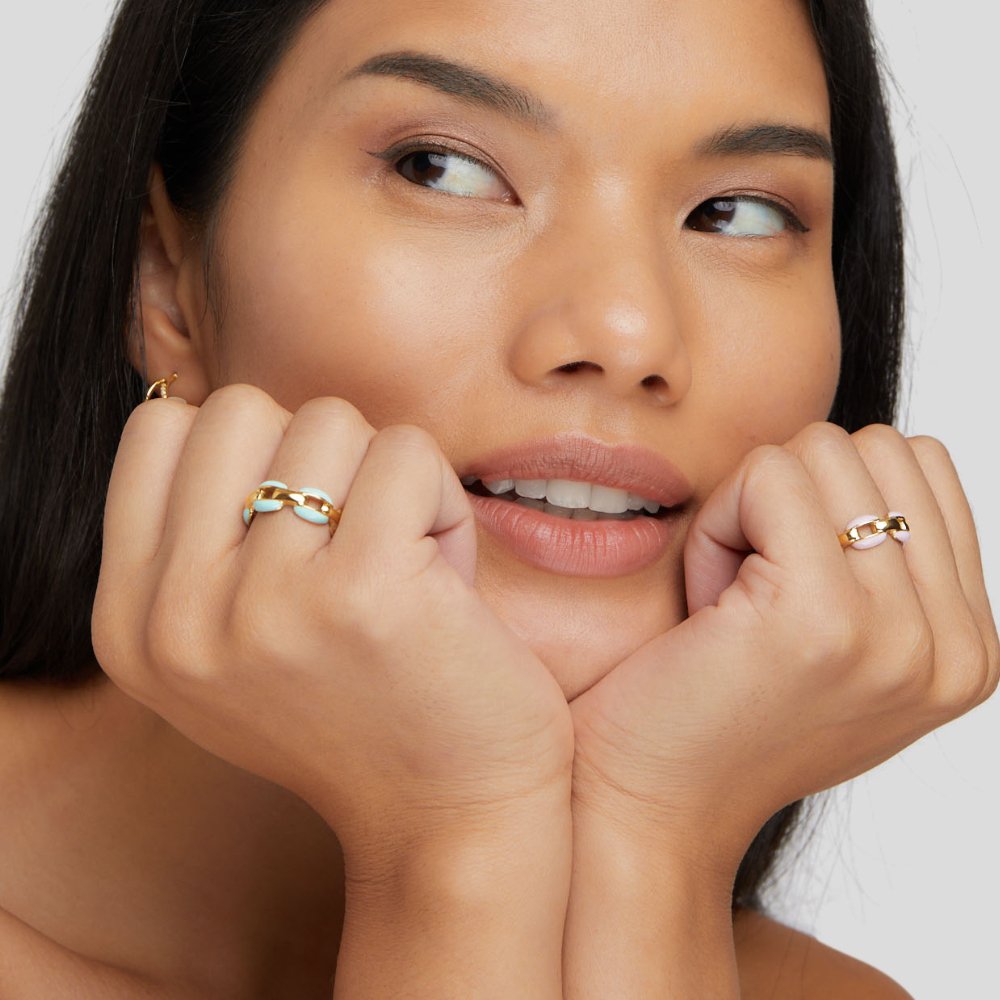 Blauer Reya Kettenring