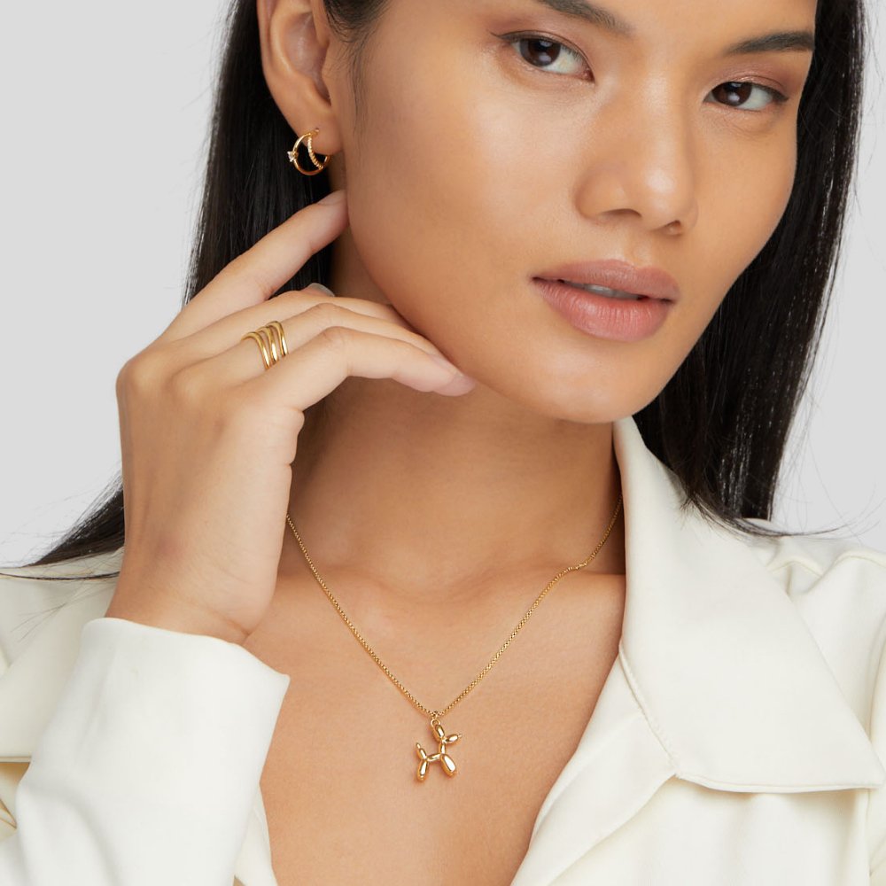 Goldene Ballon-Tier-Halskette