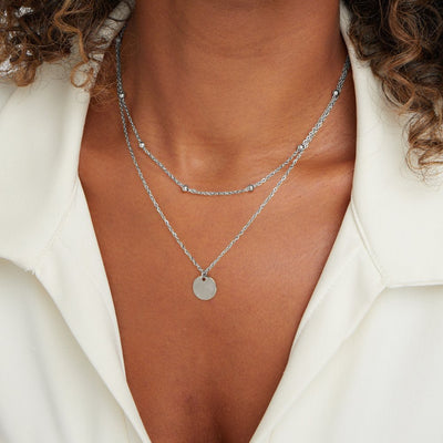 Niedrige Halskette Silber