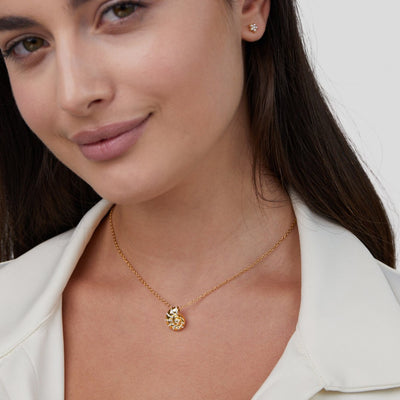 Luca Kristall Muschel Anhänger Halskette