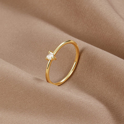 Liebe - Kristall Herz Ring