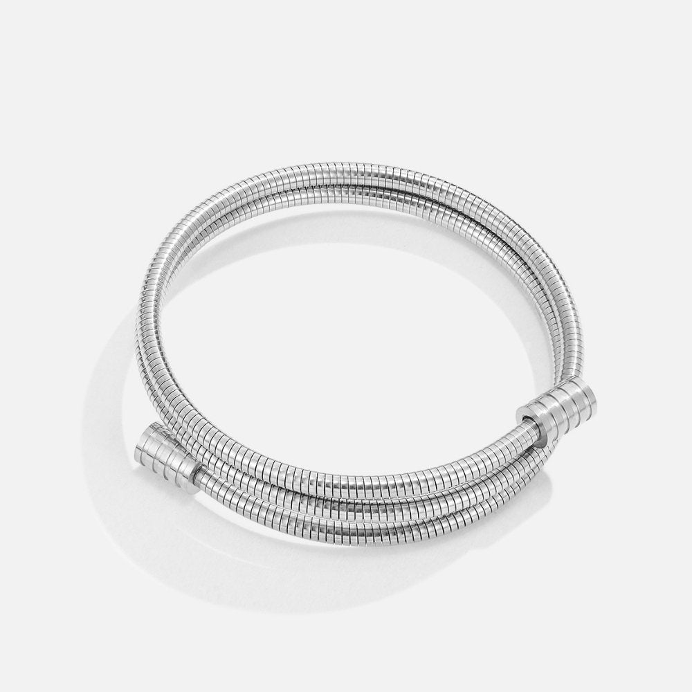 Verdrehtes Silberarmband