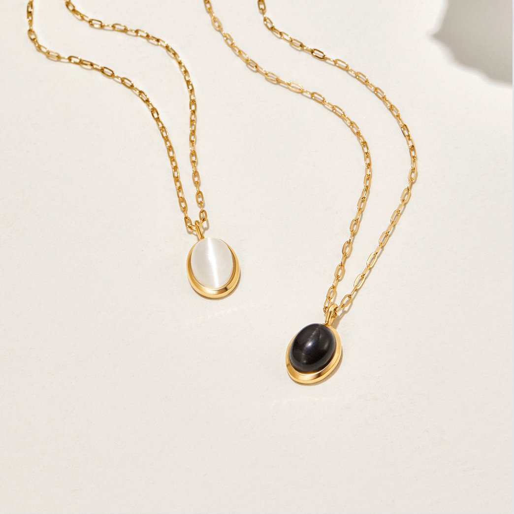 Weiße Opal Halskette